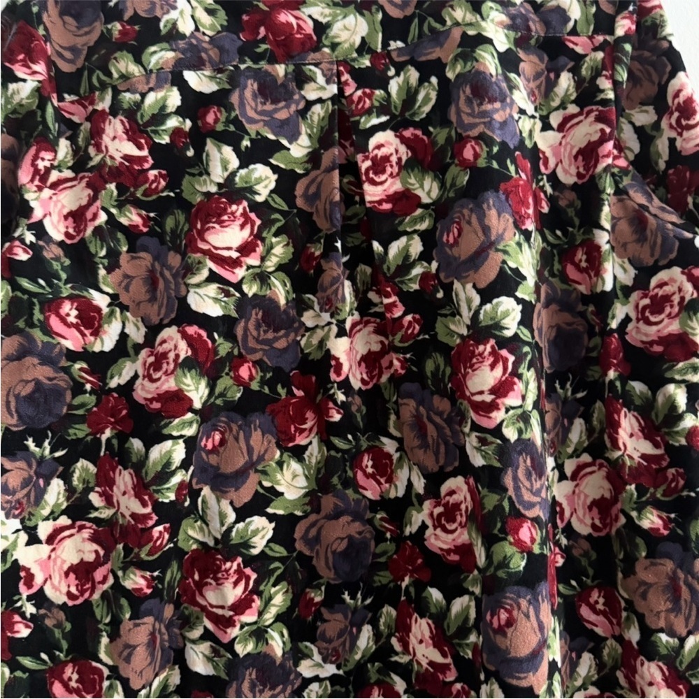 WEILI ZHENG Runway Velvet Floral Button Front Maxi Dress Duster Coat Large - Picture 6 of 13